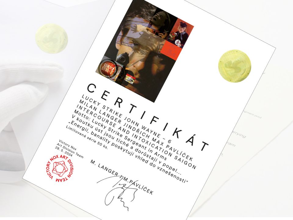 Certifikát k uměleckým tiskům ADT